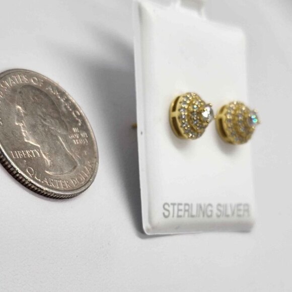 BRAND NEW Sterling Silver 925 Round Design Earrings - Picture 1 of 4